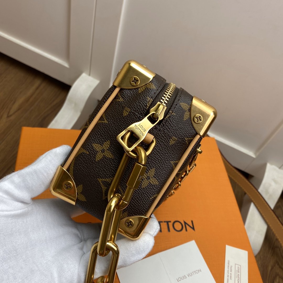 lv新款软盒子包m44480古铜金minisofttrunk