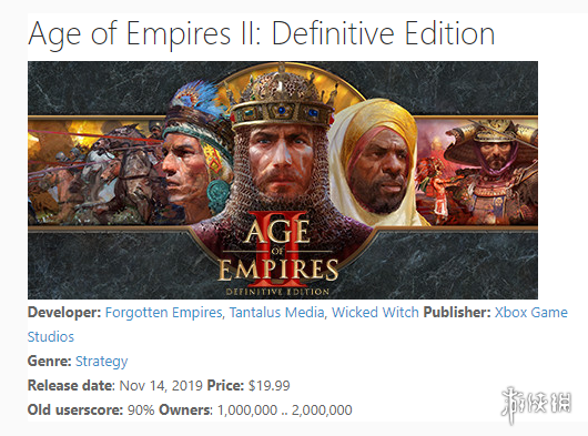 《帝国时代2:决定版》首月销量超100w 热度不减!_empires