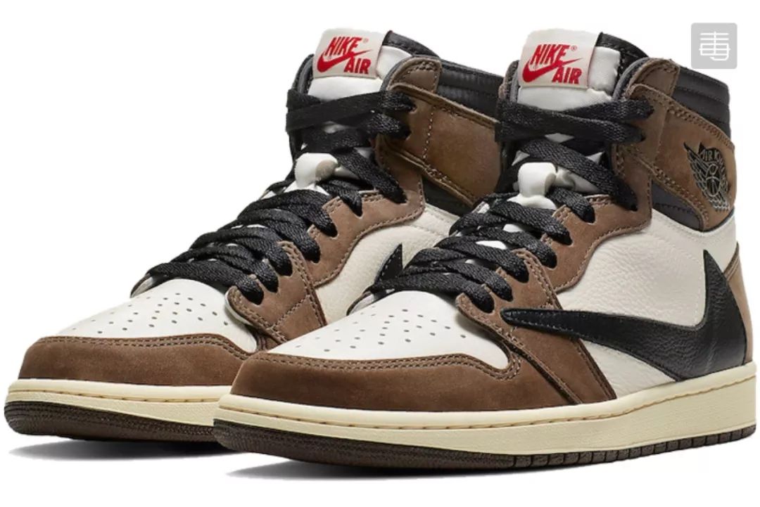 travis scott x aj1 倒钩深棕