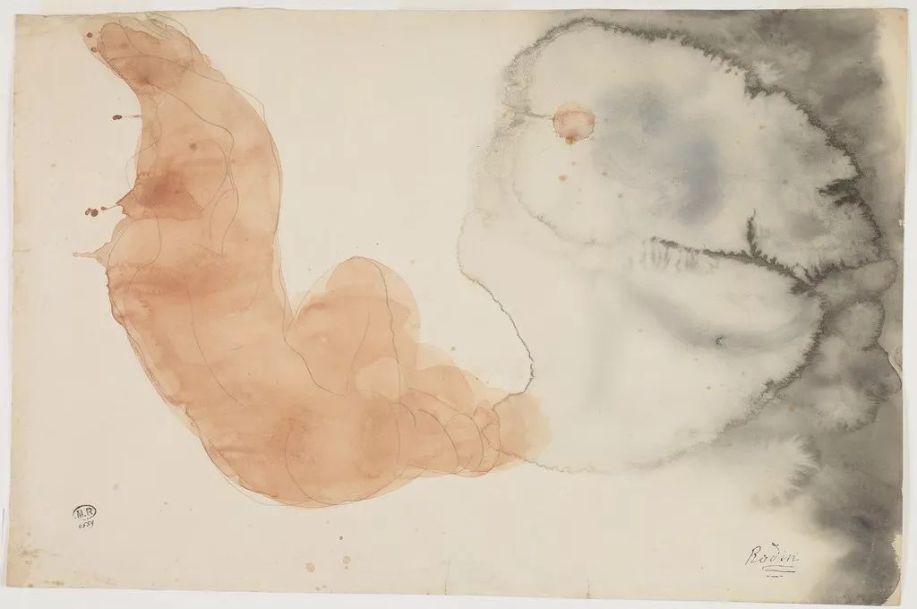 艺术晚餐奥古斯特罗丹水彩作品