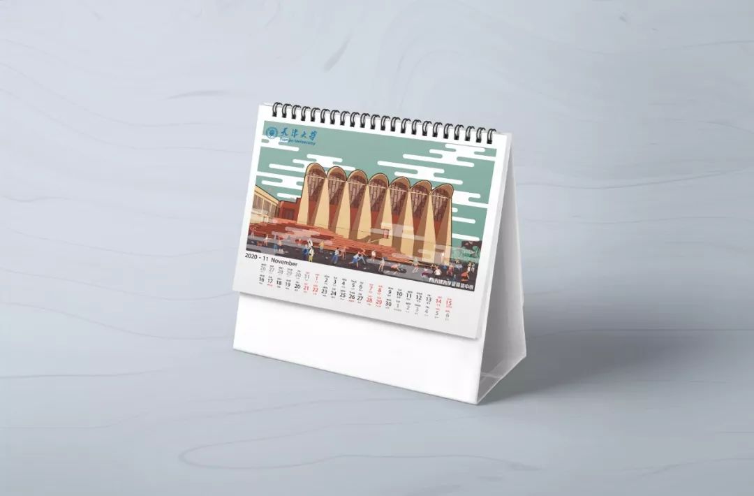 右滑查看你的天大专属台历效果图~台历设计 :天津大学建筑学院 朱宏庆