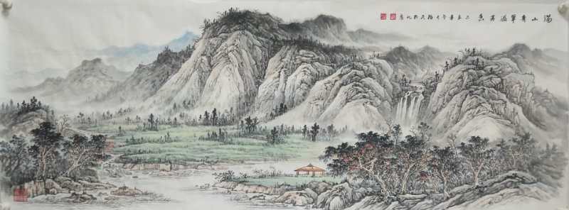 山水画知名画家作品赏析张福民山水画纯艺术国画