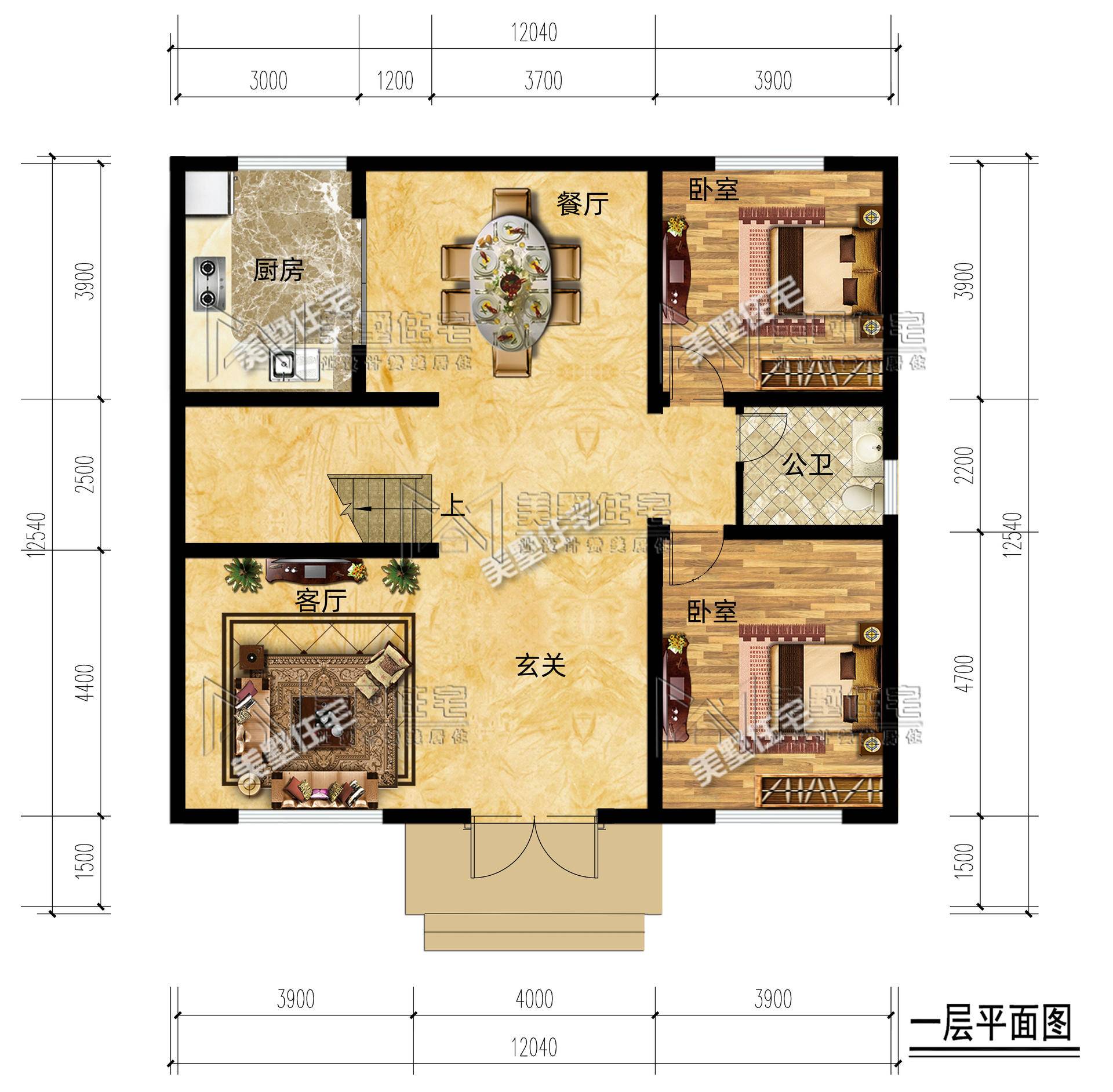 140平方二层别墅户型图图片