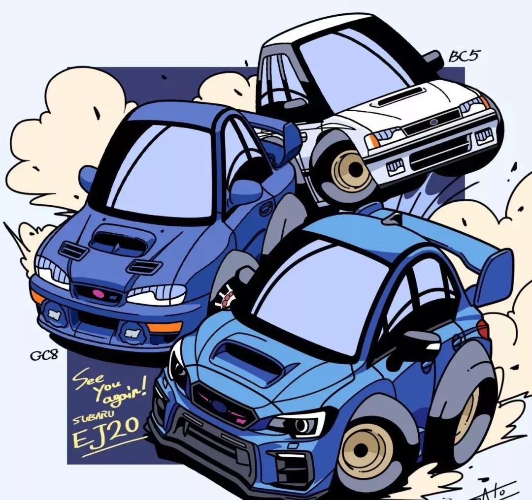 漫画中的斯巴鲁找找你最喜欢的车型赶快收藏吧