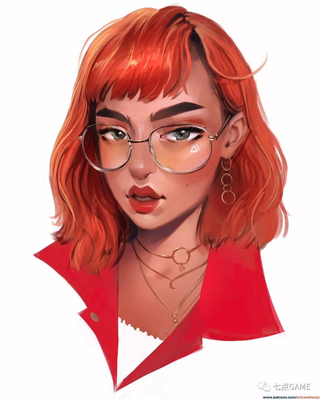 欧美风头像插画师ericanthonyj作品分享7game