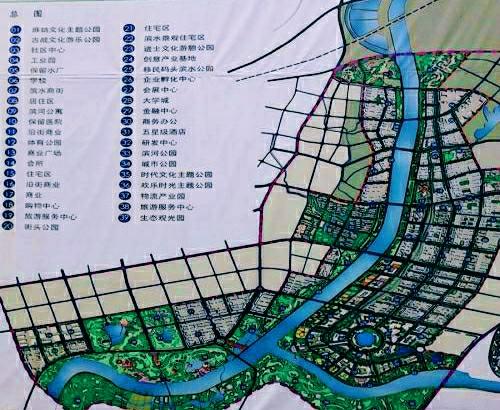 麻城市两河四岸规划图图片