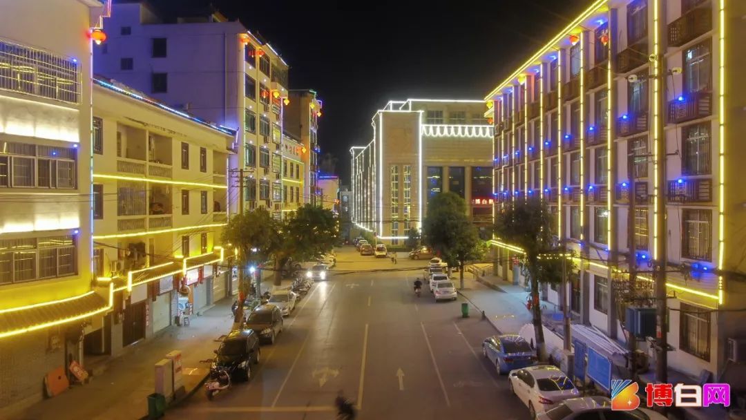 夜景美到爆!博白文化路,大街,新兴街竟然变成这样了!