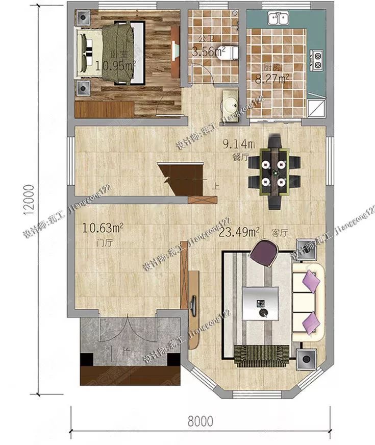 8x12米最美的养老小别墅,18万的二层小户型,家家户户都建的起