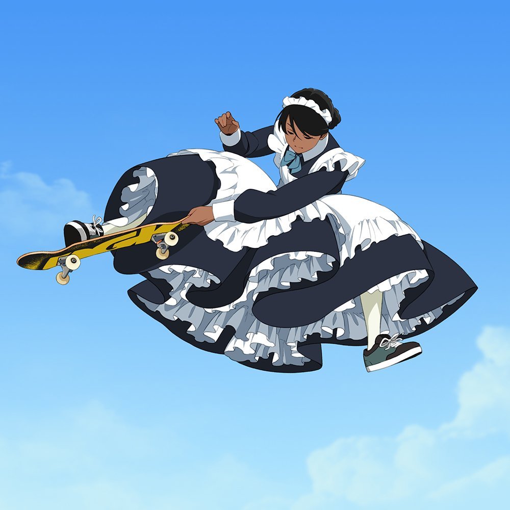 什么神仙组合日本画师动感滑板女仆系列