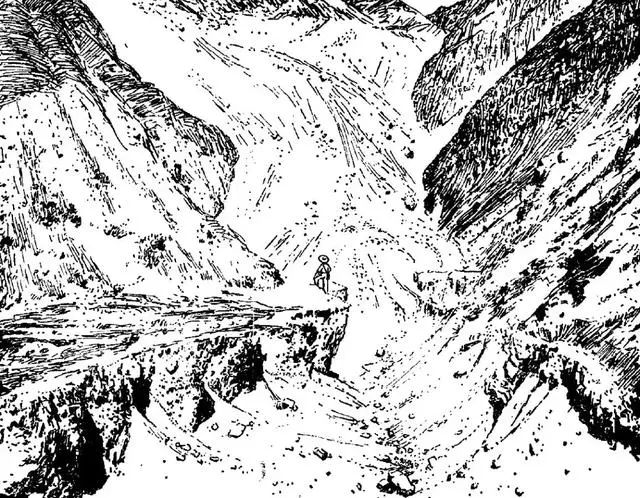 云南东川的粘性泥石流△西藏高原地貌(近处为拉萨河谷冲击平原)