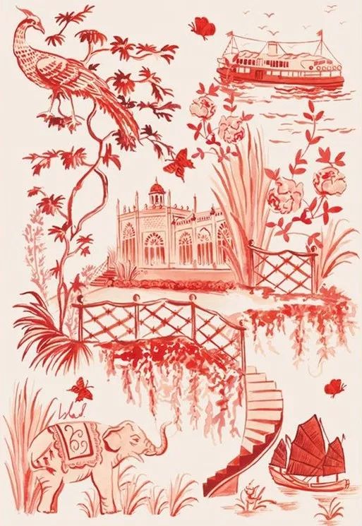 图案干货既有钱又有闲的贵族生活方式朱伊纹样