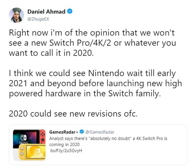 分析師：任天堂2020年絕對會推出支持4K的Switch Pro 另外一位卻否定 遊戲 第2張