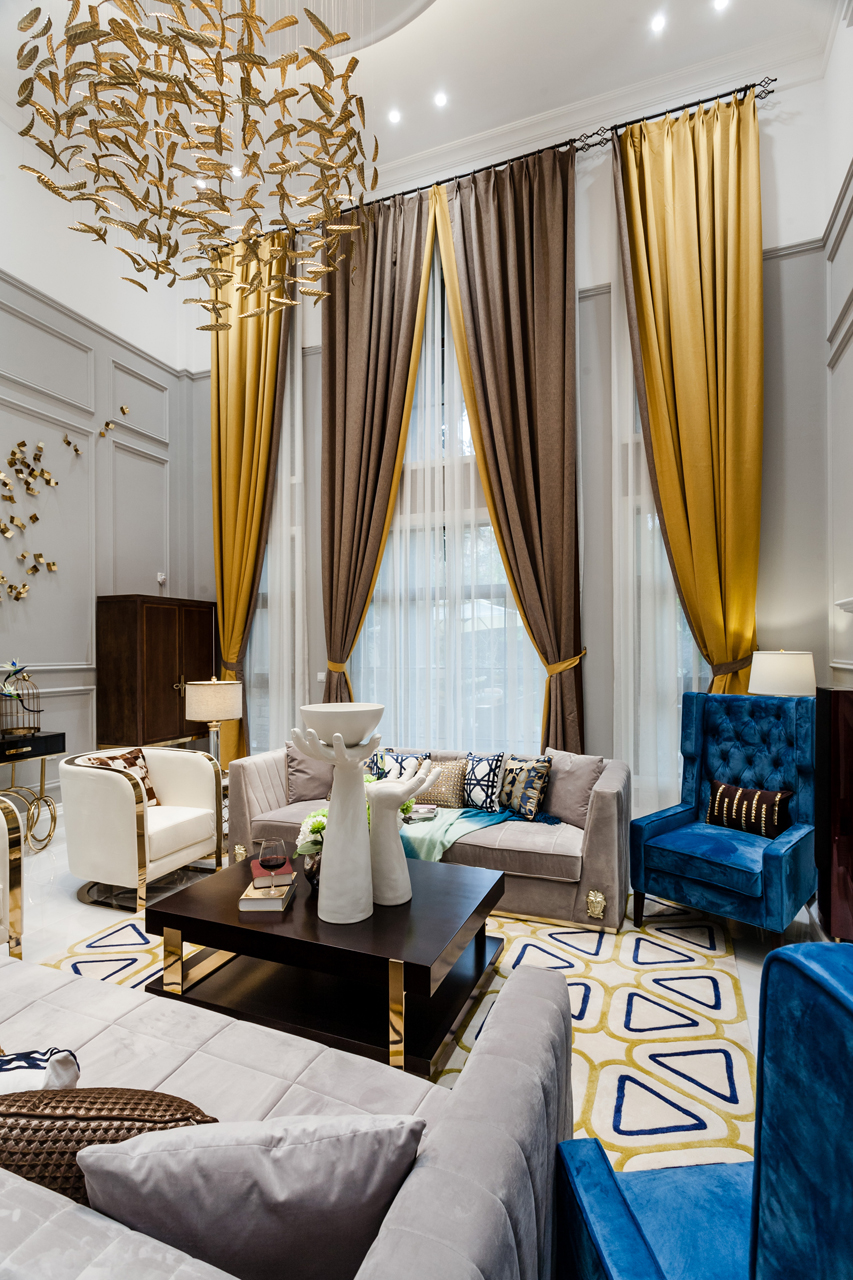 唐肖作品300㎡独栋别墅装修花费208万7米挑高大客厅造就最美奢华气质