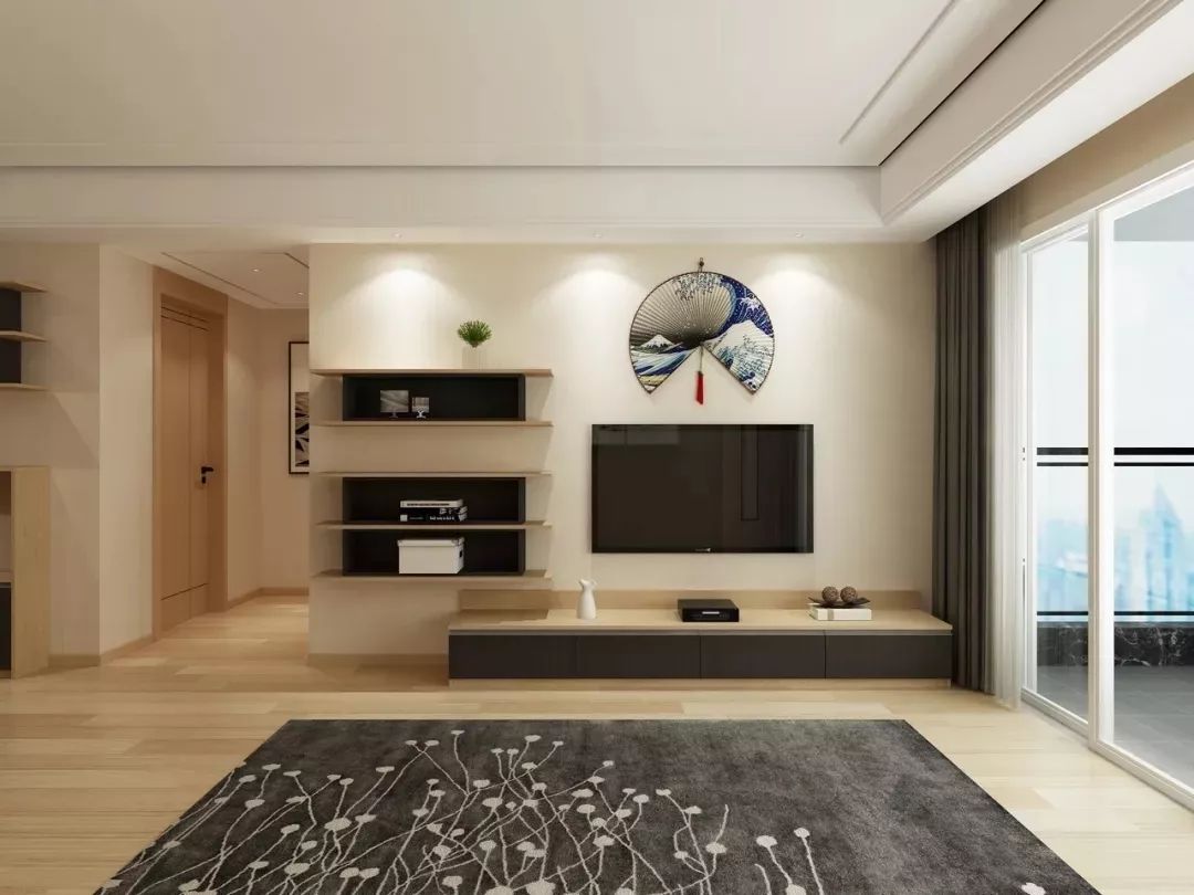 素色演绎电视背景墙极简极美