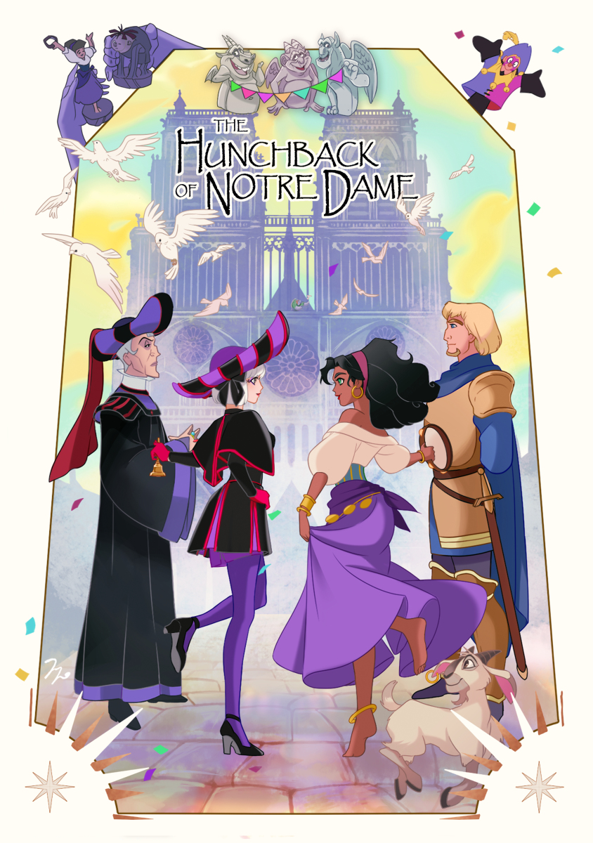 图片[11] - 反派增加了？绘师二创《迪士尼公主》经典场面「正vs反」两派对峙！ - xizi