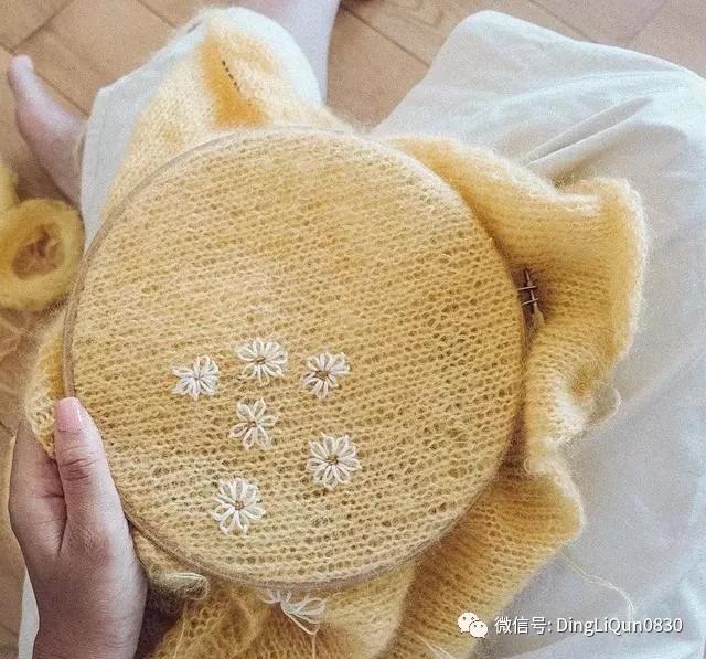 刺绣教程毛衣绣上花花草草效果就是与众不同