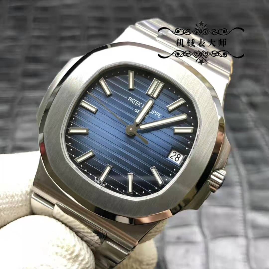 百达翡丽运动系列型号57111a蓝盘鹦鹉螺实拍欣赏