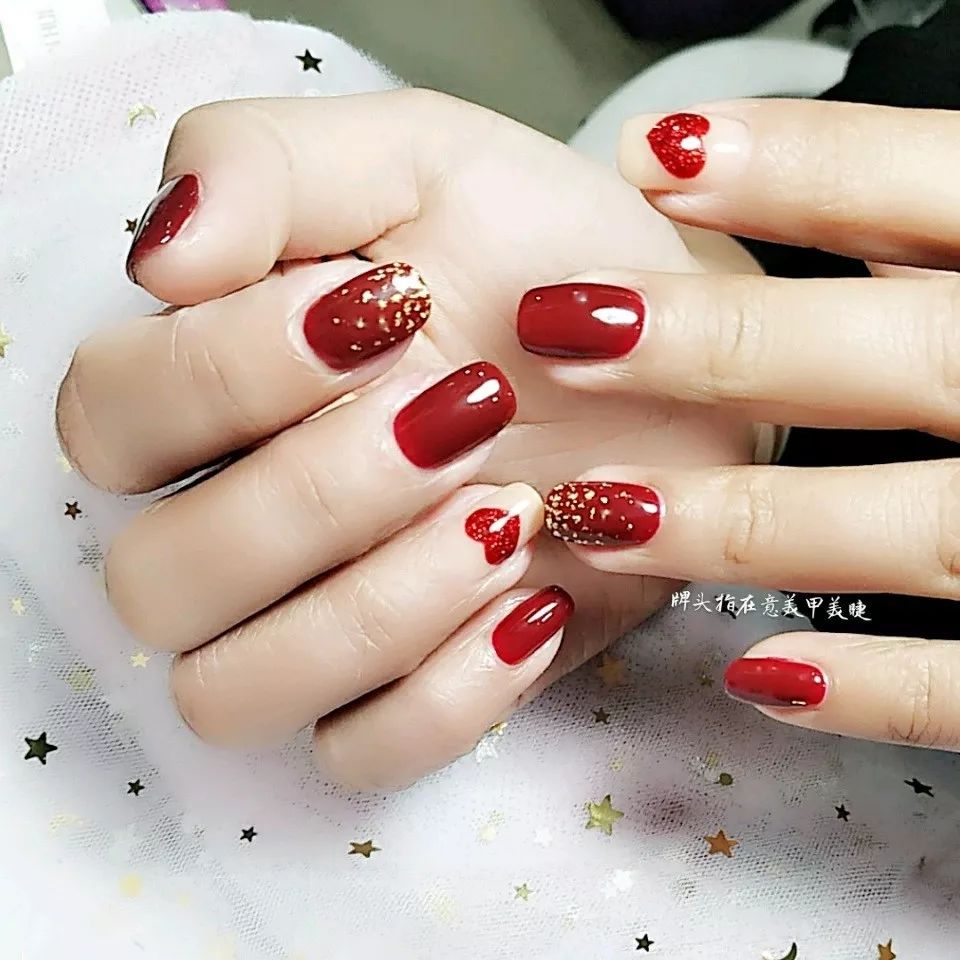 过年红色美甲的100种打开方式