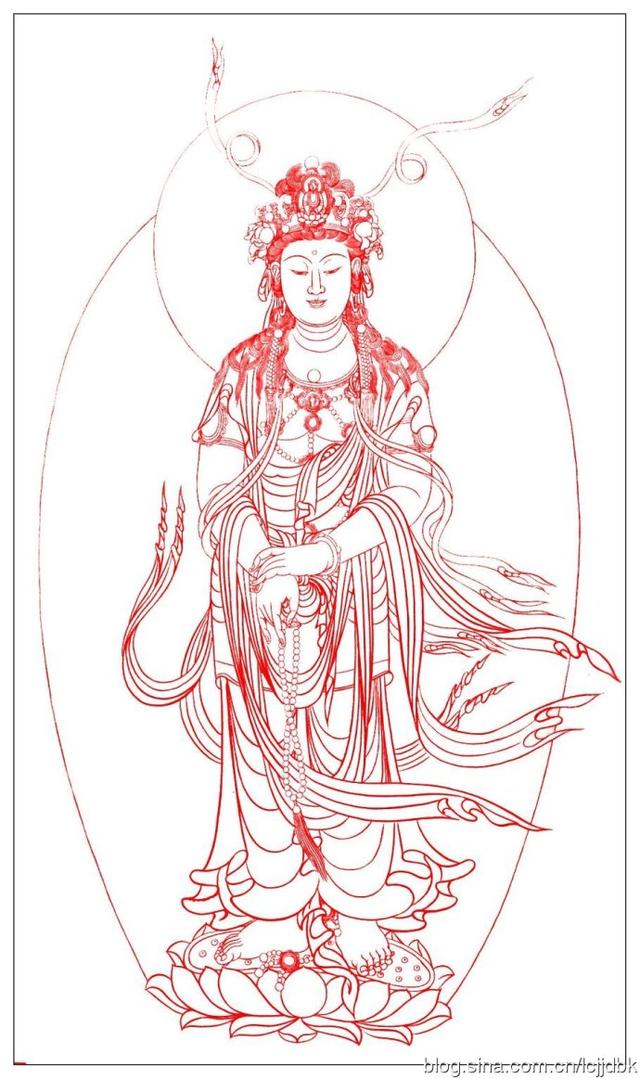 转载白描观音像画集