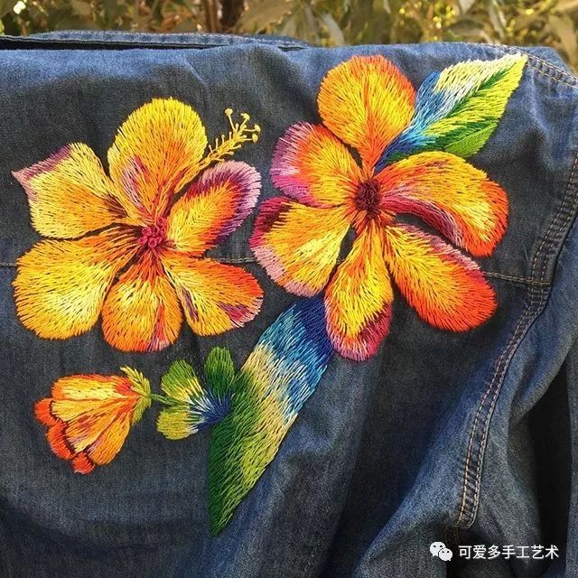 绣花就要如此美 ,渐变色的绣法,你一定会喜欢!(附教程)