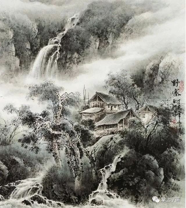 现代工笔山水画欣赏