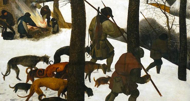 一切都将在战争中支离破碎:下一秒雪景慢慢地变成了血景,画里的人一个