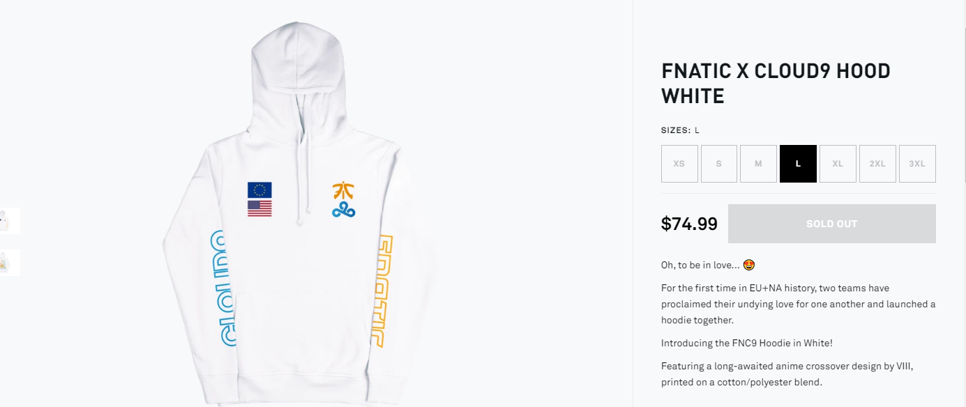 fnatic x cloud9 hoodie