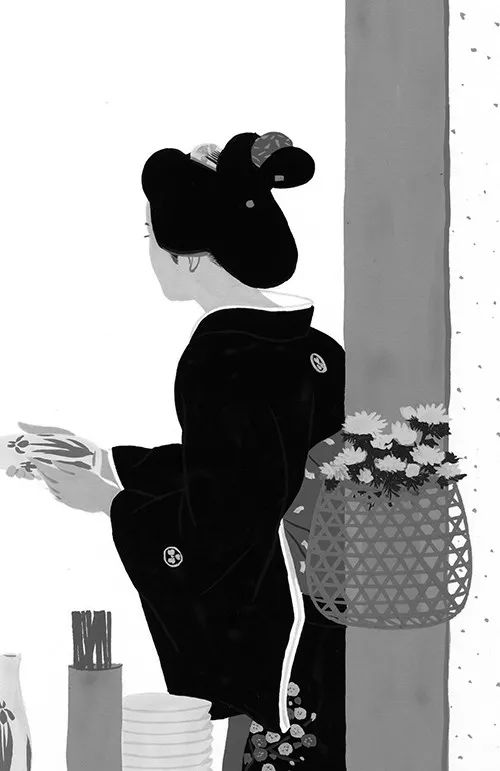 drawn with indian inkthe mother and the wolfback alley doctor