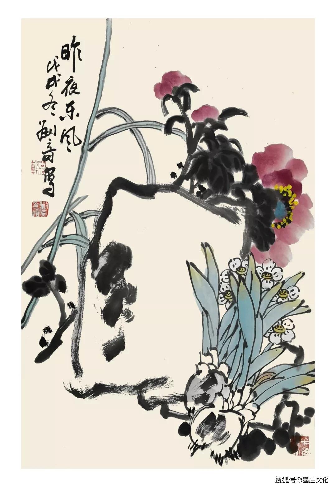 《昨夜东风》68x45cm《劝君常卧花荫下,少却人间是与非》68x45cm