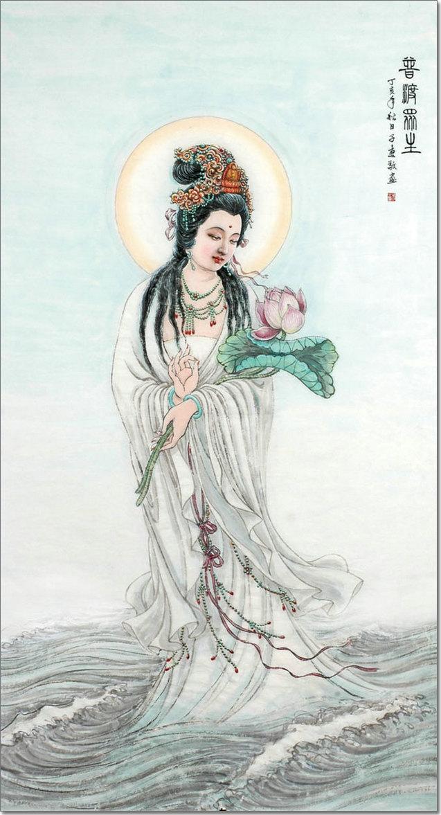 傅子廉国画作品欣赏虎虾鹤佛仙神