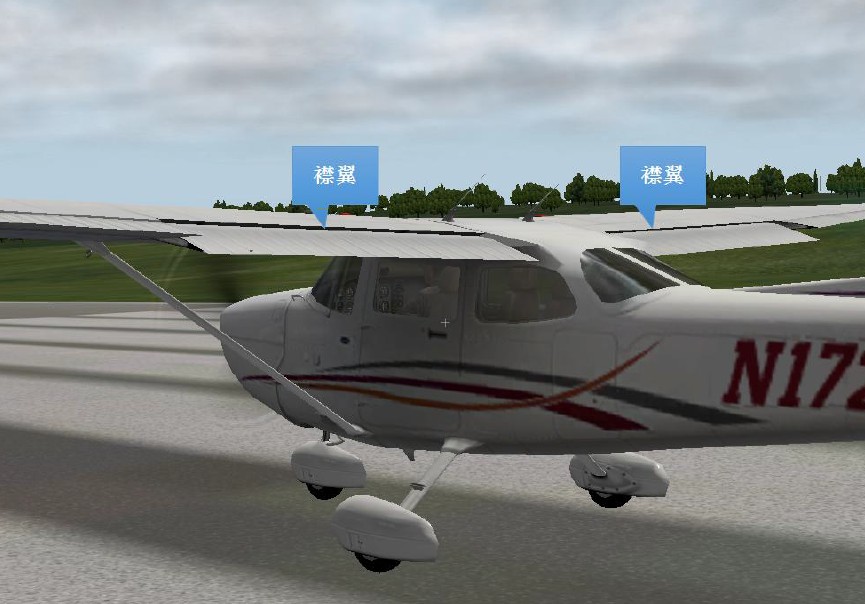 021)襟翼收起(0度)在飞机上,襟翼开关的位置在节流阀的右侧一些,以下