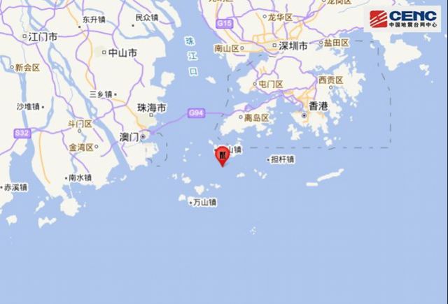 珠海香洲区海域发生3.5级地震!震感不明显,部分居民称未察觉