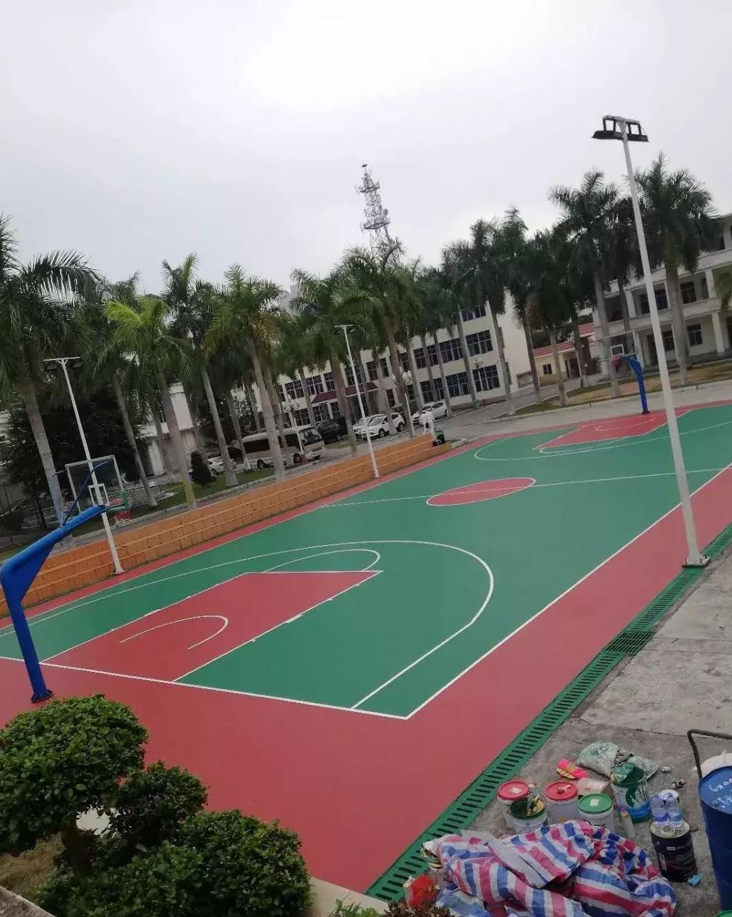 硅PU篮球场施工