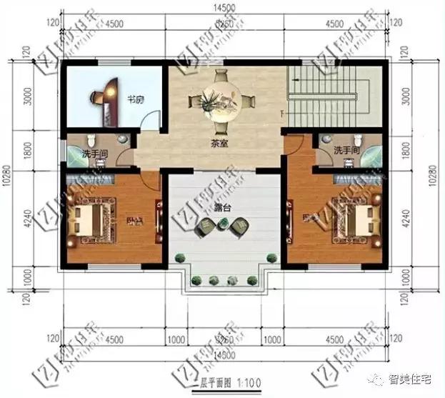 9米宽14米长建房图纸图片