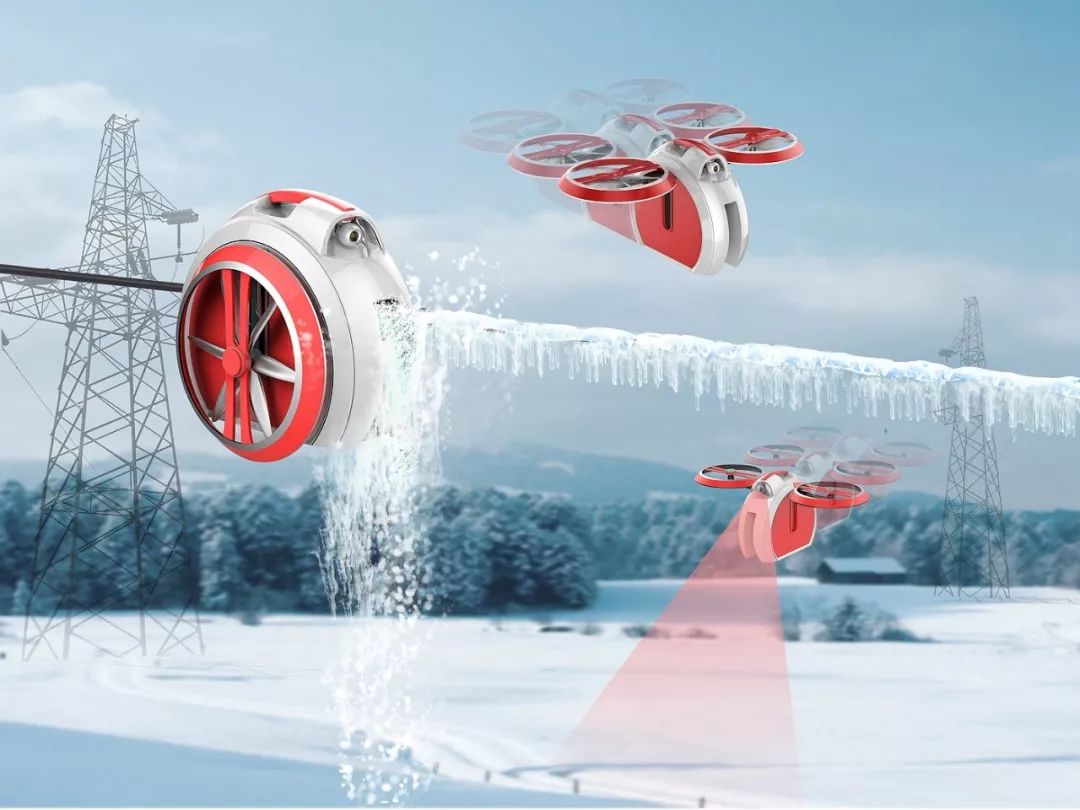 设计分享针对特殊环境的特异化的设计电线除冰无人机