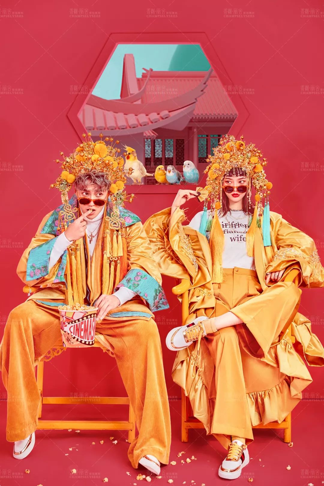 火爆朋友圈国潮婚纱照2020婚纱照的不二之选