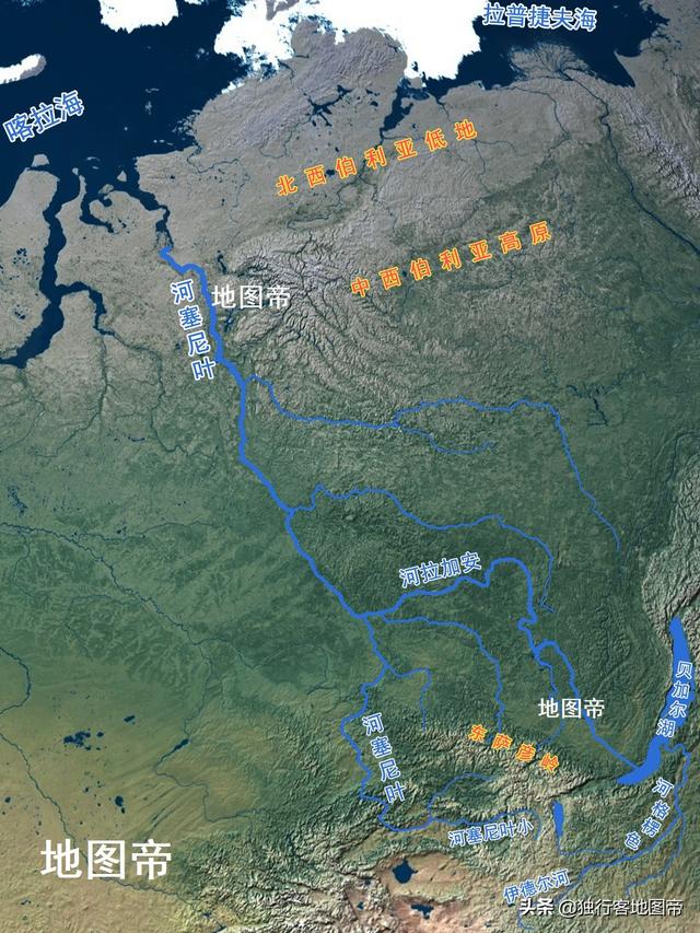 叶尼塞河,西伯利亚水量最大的河,流入北冰洋