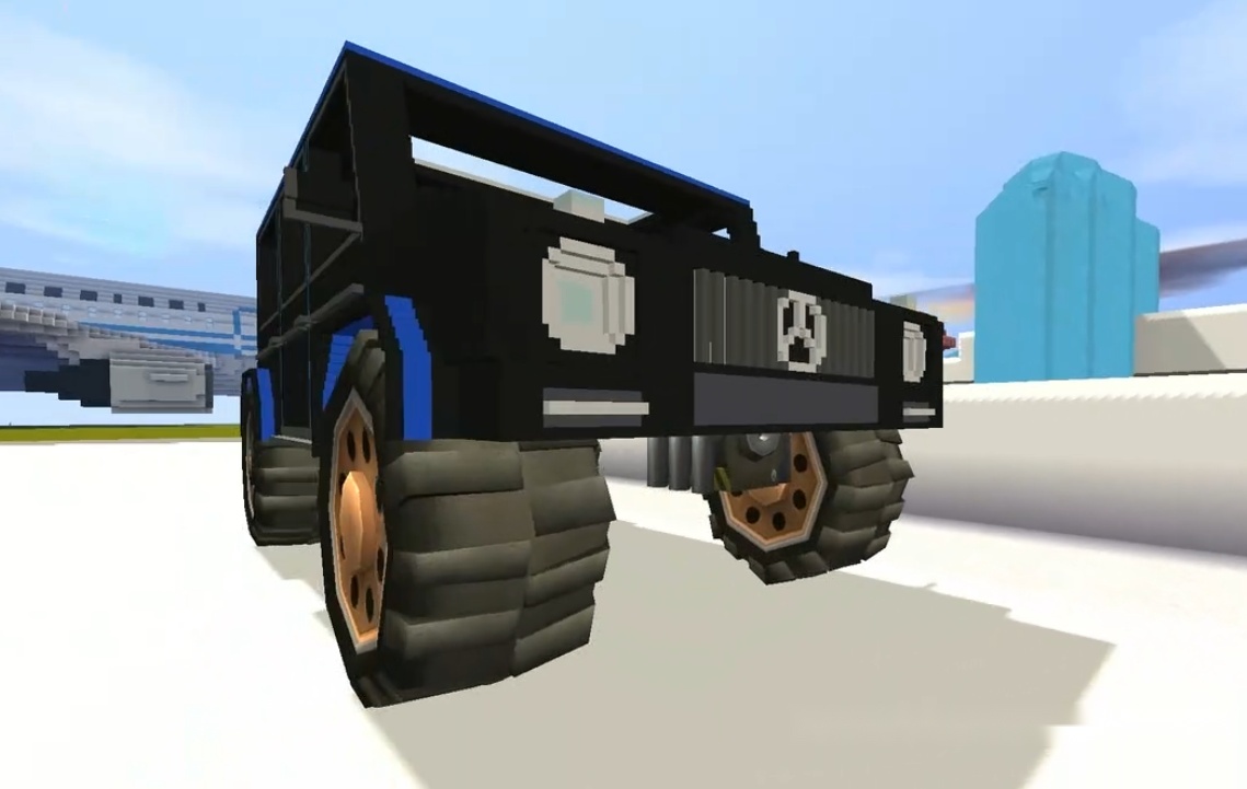 迷你世界:大神造奔驰g500,外形1:1还原,玩家:开奔驰送飞机!