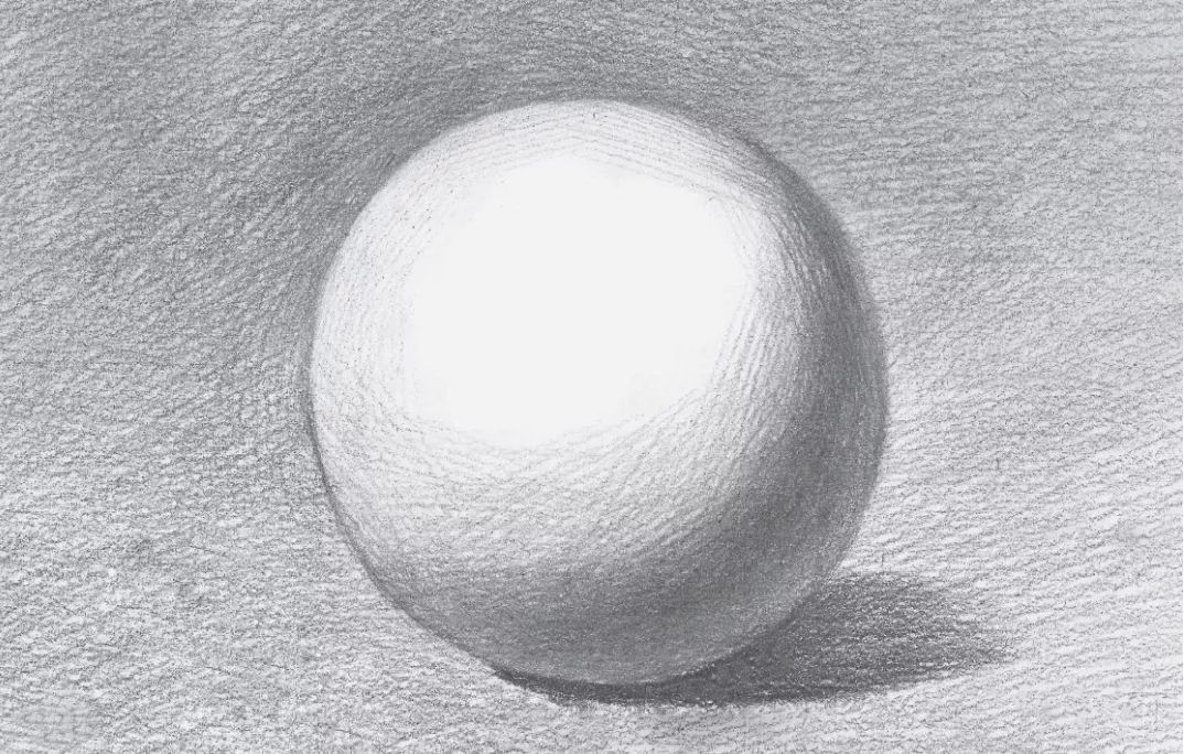 顶光球体素描图片