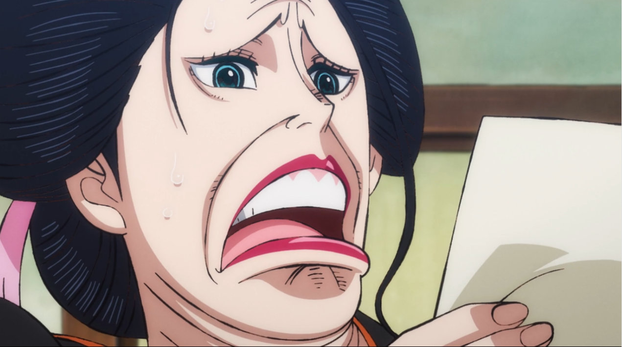 原创海贼王神颜艺罗宾女神形象彻底崩塌娜美被人借钱的表情是这样