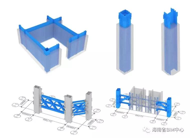 钢结构钢板剪力墙,箱型柱,工字柱,环带桁架,伸臂桁架深化设计标准层