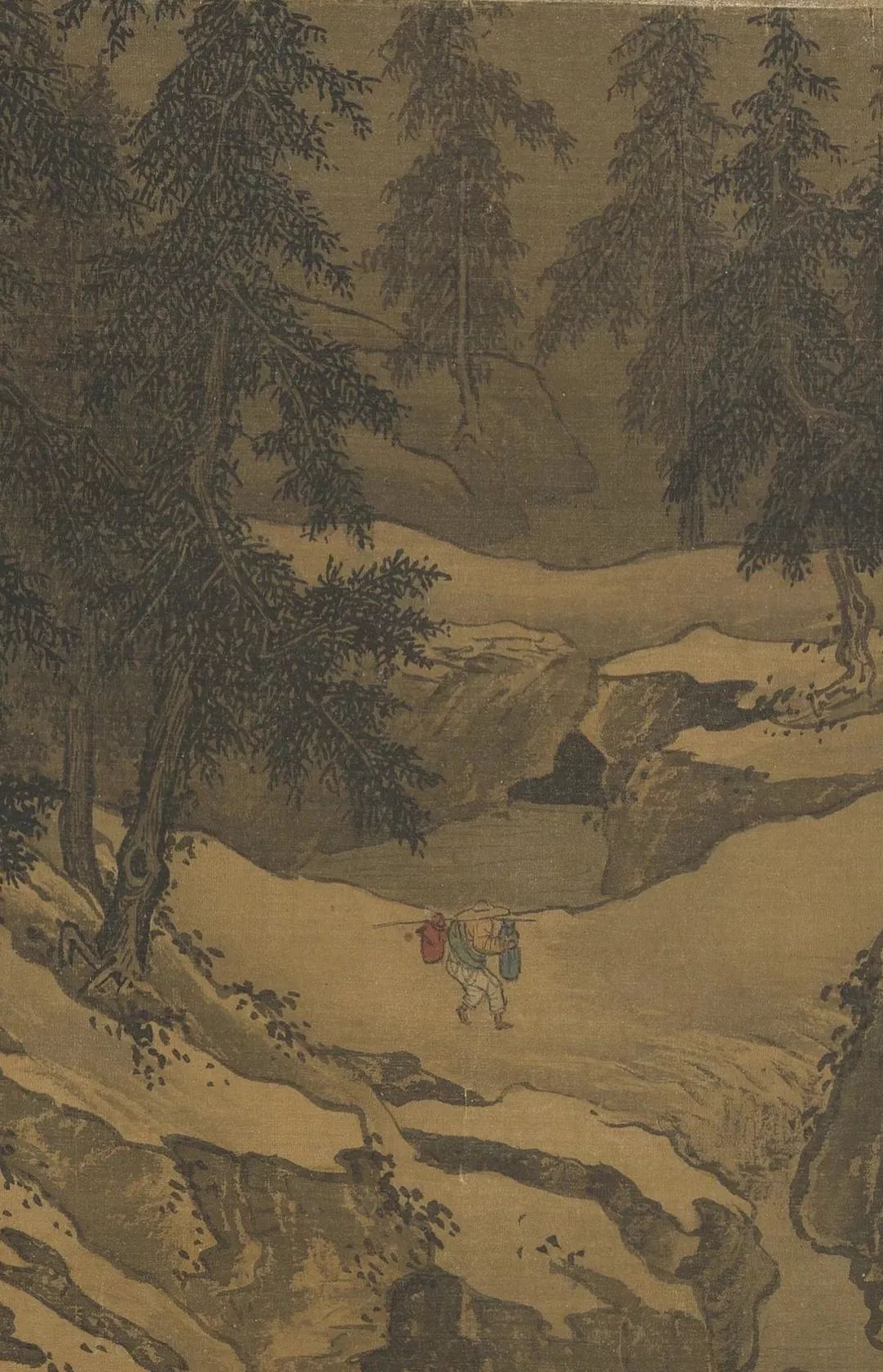 宋人雪景刘松年溪山雪意图卷