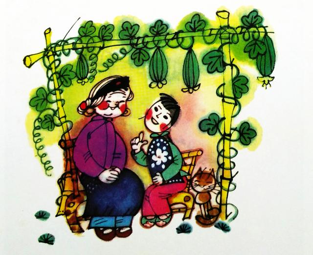 老虎外婆插图-詹同蝴蝶姑娘嫁丈夫插图-马际大林和肖林插图4-华君武