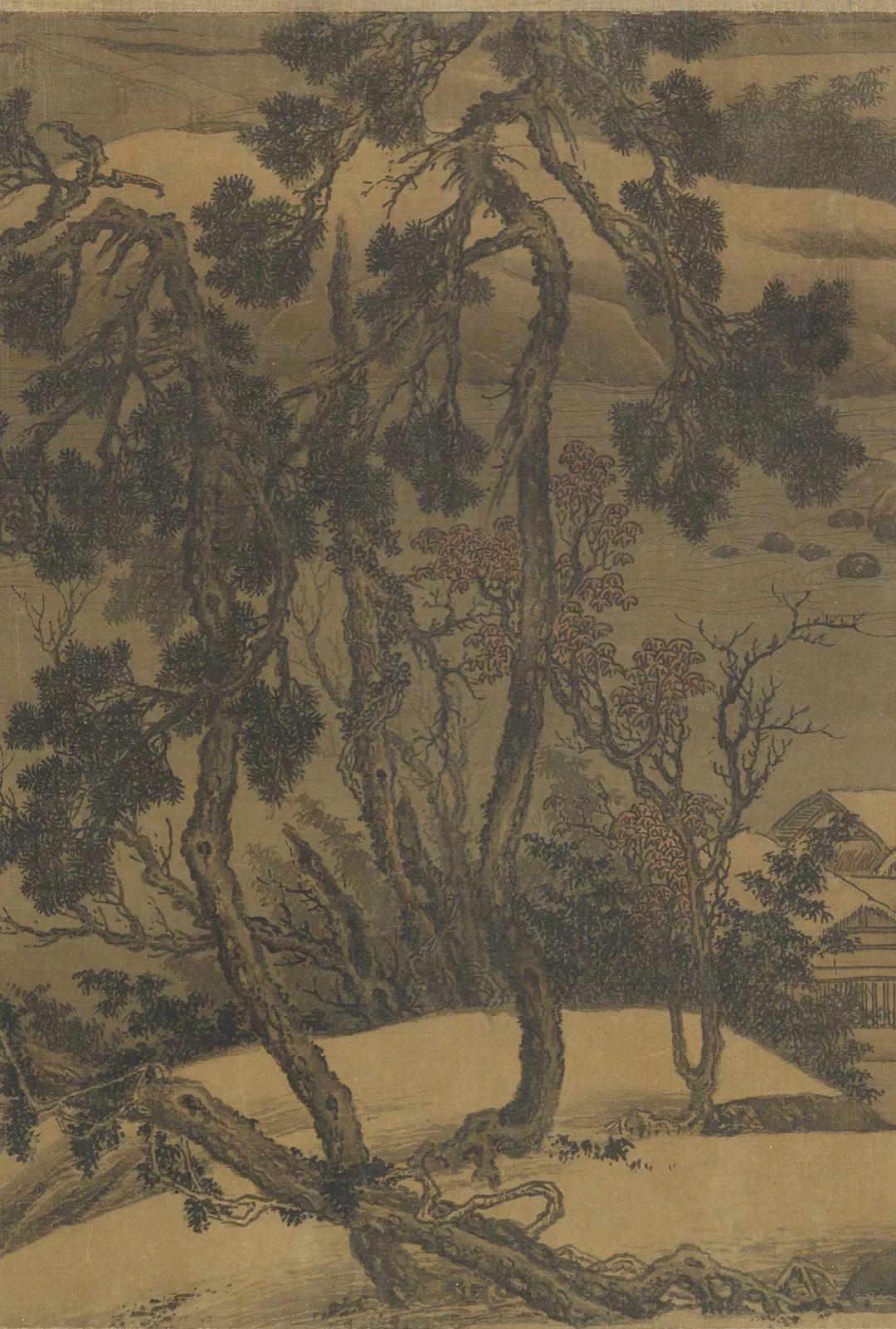 宋人雪景刘松年溪山雪意图卷