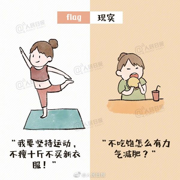 立flag减肥图片