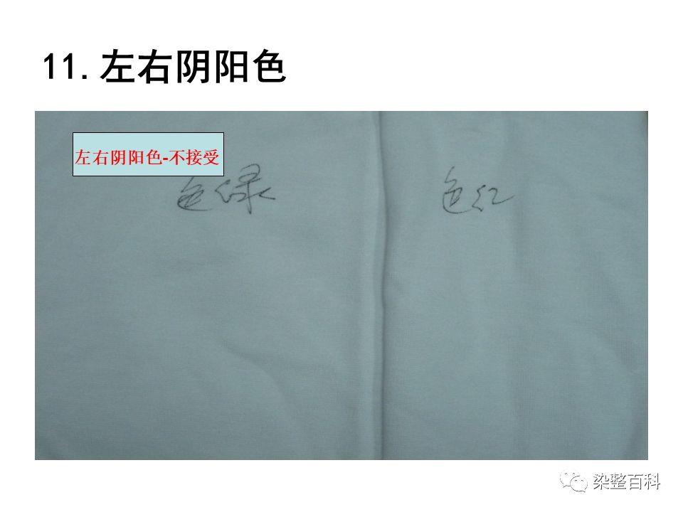 收藏纺织面料常见疵点中英文对照附图示