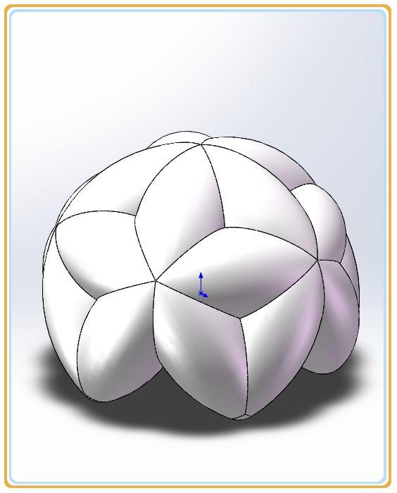 用solidworks建模的20面球体里面用到的3d草图非常难画