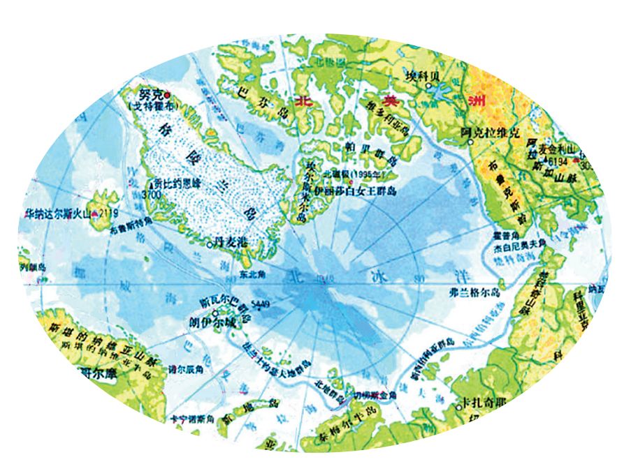 两极地区地形图图片