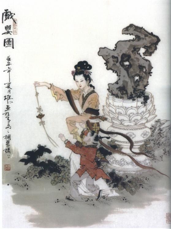 项维仁工笔仕女画欣赏