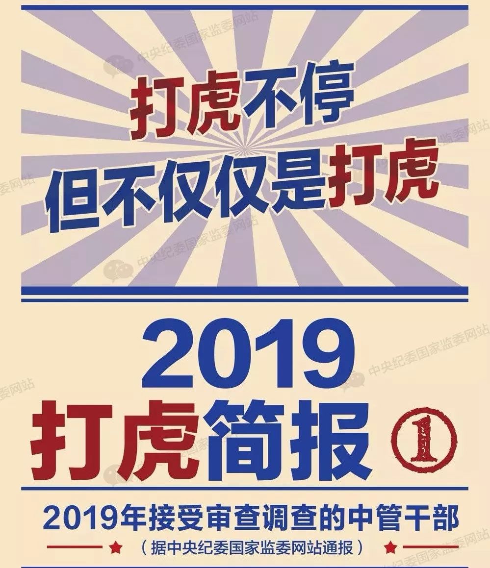 关注中纪委发布2019打虎简报